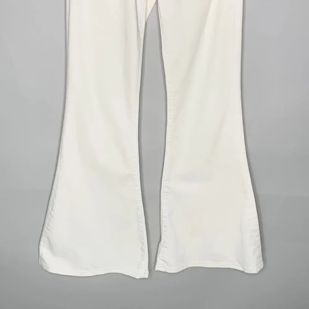 McGuire 24 Majorelle Mid Rise Flare Jeans Cream Denim Normcore Minimalist *flaw